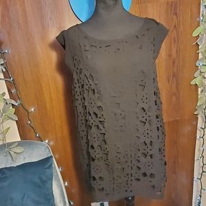 APT. 9 Black Mesh Tank Top